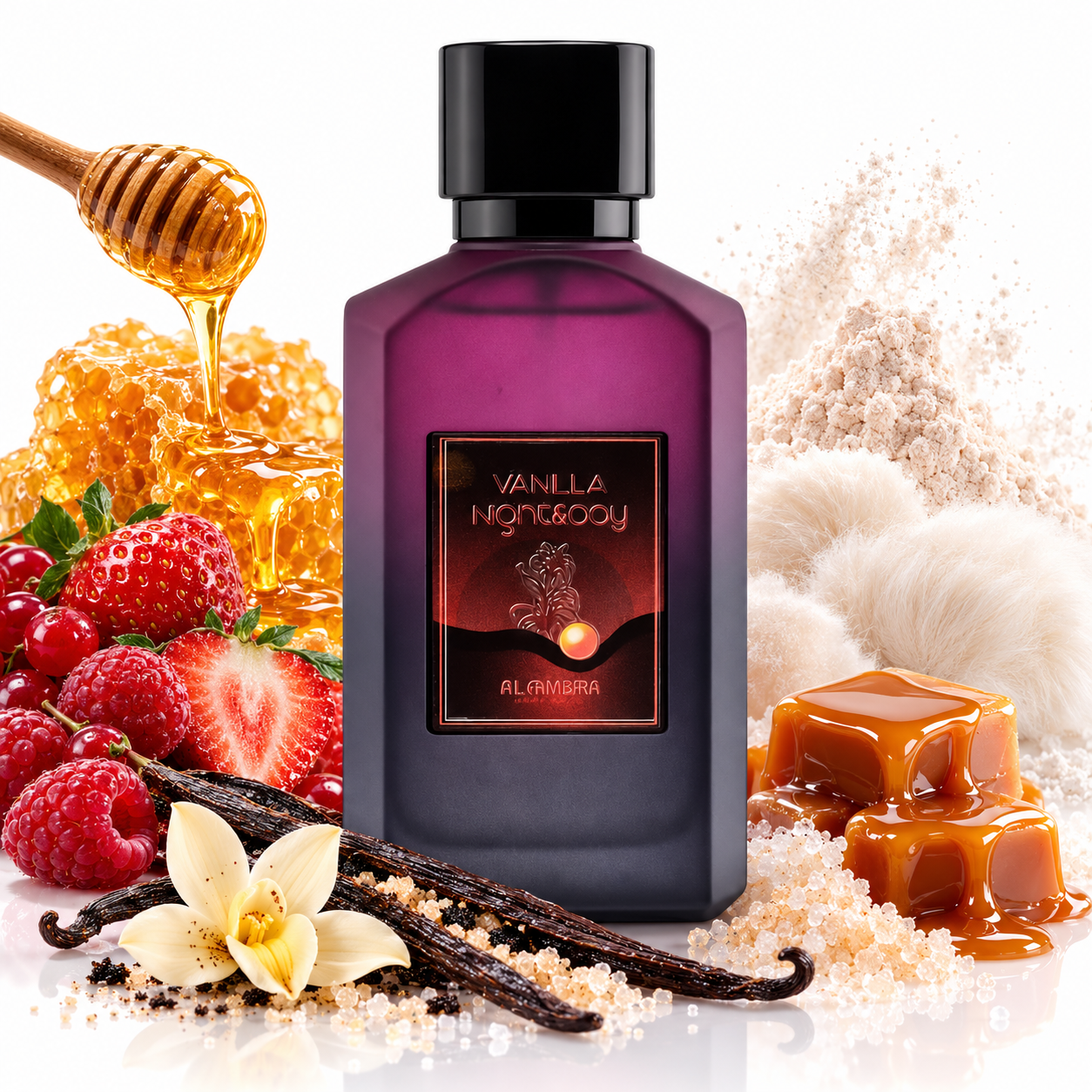 Al Ambra Vanilla Night & Day süßer Vanille Duft
Al Ambra Vanilla Night & Day cremiger Gourmand Duft
Al Ambra Vanilla Night & Day mit Vanille und roten Früchten
Al Ambra Vanilla Night & Day mit Vanille Honig und Karamell
Al Ambra Vanilla Night & Day Parfum mit Karamell und Zucker
Al Ambra Vanilla Night & Day Vanille Karamell Duft
