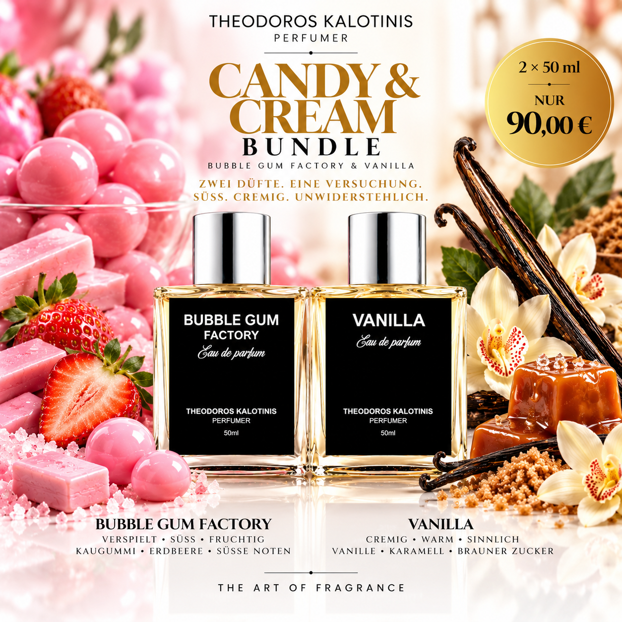Theodoros Kalotinis Candy & Cream Bundle – Bubble Gum Factory + Vanilla