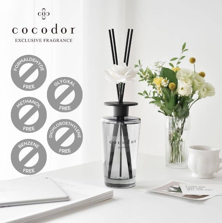. Cocodor Baumwollduft Reed Diffuser – natürlicher Duft für Wohnzimmer und Büro
 Cocodor Lufterfrischer Baumwolle – flammenfreie Raumduftlösung für jeden Raum
Cocodor Cotton Duftstöcke – minimalistischer Raumduft mit klarer Frische
Cocodor Diffuser rein – hochwertige Raumduft-Komposition mit Baumwollnote