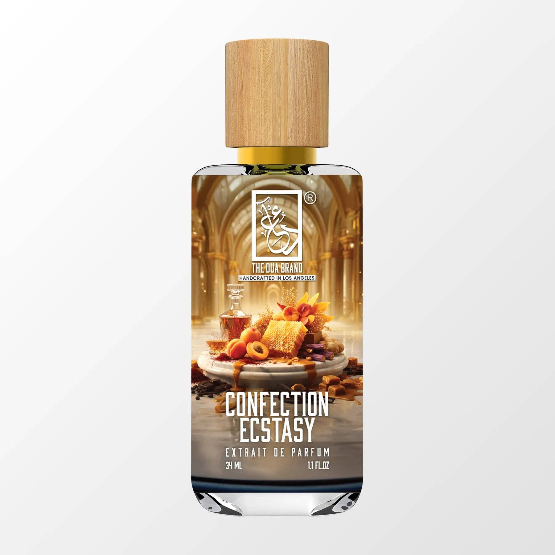 The Dua Brand Confection Ecstasy Duftflakon hochwertige Designer Linie

Confection Ecstasy Detailansicht Parfum Flakon

The Dua Brand Confection Ecstasy Nischenparfum süß

Confection Ecstasy Duft Aprikose Honig Rum

The Dua Brand Confection Ecstasy süßer Luxus