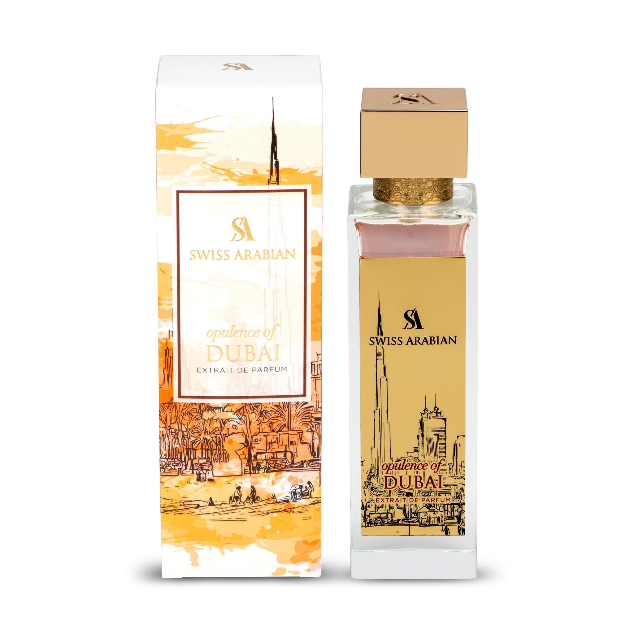 Opulence of Dubai Extrait de Parfum – intensiver Unisex-Duft mit Ingwer, Kardamom und Vetiver"

"Luxusduft Opulence of Dubai – sinnlicher Duft mit Kaffee, Vanille Bourbon und Amber-Noten"

"Swiss Arabian Parfum Opulence of Dubai – exklusiver Duft mit würzigen, holzigen und süßen Noten"

"Opulence of Dubai Duft – orientalisch-gourmandiger Unisex-Duft mit Rose, Schokolade und Weihrauch"
