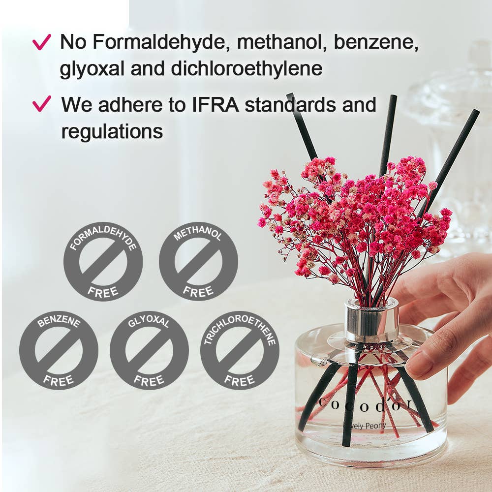 Blumiger Raumduft Diffuser mit echten Blüten Cocodor Flower Diffuser Rosenduft kaufen online
Cocodor Diffuser 120 ml Rosenduft Raumduft mit Schleierkrautblüten dekorativ und modern