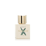 Nishane Hacivat X Extrait de Parfum 50 ml mit Ananas, Bergamotte, rosa Pfeffer und edlen Holznoten auf weißem Hintergrund.