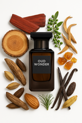 Oud Wonder Eau de Parfum – sinnlicher, würziger Duft mit Oud und Rosenholz

Fragrance World Oud Wonder Parfum – holzig-warm mit Kardamom und Vetivernoten

Oud Wonder by Fragrance World 80 ml – luxuriöser orientalischer Duft mit Amber und Oud