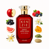 Kenzie Exotic Apple Crush Parfum – roter Glasflakon mit goldener Kappe, elegantes Design für moderne Duftliebhaber