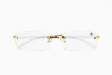 Retro Panther Sonnenbrille Leon Absolute Edition mit gläsernen transparenten Linsen und randlosem Design

Leon Absolute Retro Panther Sonnenbrille mit gläsernen Linsen und Panther-Skulptur im modernen Retro Look

Federbügel-Scharnier der Leon Absolute Sonnenbrille mit gläsernen Linsen für maximalen Tragekomfort