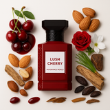 FRAGRANCE WORLD Lush Cherry Eau de Parfum 80 ml – luxuriöser Kirschduft mit Noten von Kirschlikör, Bittermandel und Tonkabohne – orientalisch süßes Parfum für Damen und Herren

Lush Cherry Parfum 80 ml von Fragrance World – verführerischer Duft mit Kirsche, Rose und Sandelholz – inspiriert von sinnlicher Eleganz und orientalischer Wärme

Eleganter Duft Lush Cherry – Eau de Parfum mit Kirschsirup, türkischer Rose und Jasmin Sambac – intensiver, fruchtig-süßer Unisex-Duft von Fragrance World