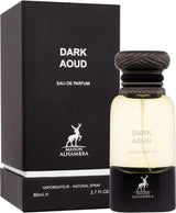 Maison Alhambra Dark Aoud Oud Parfum für Männer – eleganter Nischenduft für Abend, Date und besondere AnlässeLogo und Flakon von Maison Alhambra Dark Aoud – orientalisches Parfum mit dunkler, warmer Ausstrahlung
