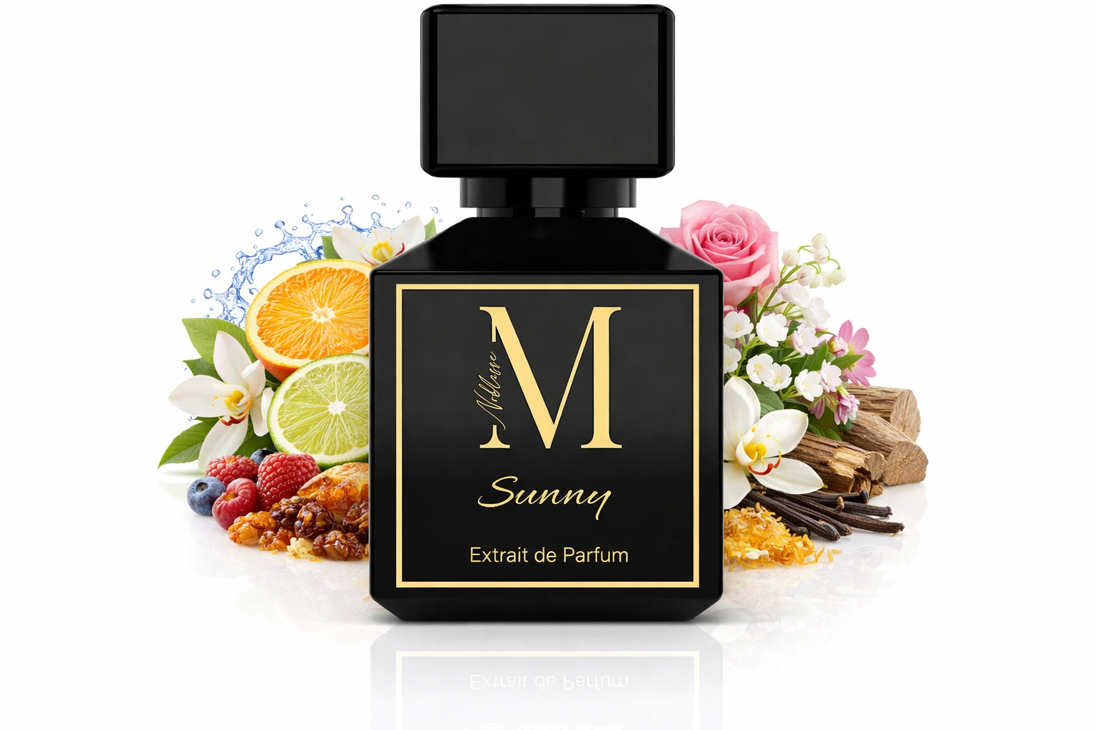 Maison Noblesse Sunny Duftnoten Orangenblüte Jasmin Rose Moschus
Maison Noblesse Sunny Parfum unisex frisch blumiger Sommer Duft
Maison Noblesse Sunny Extrait de Parfum Produktbild clean Hintergrund
Maison Noblesse Sunny Flakon Nahaufnahme Glas Premium Duft