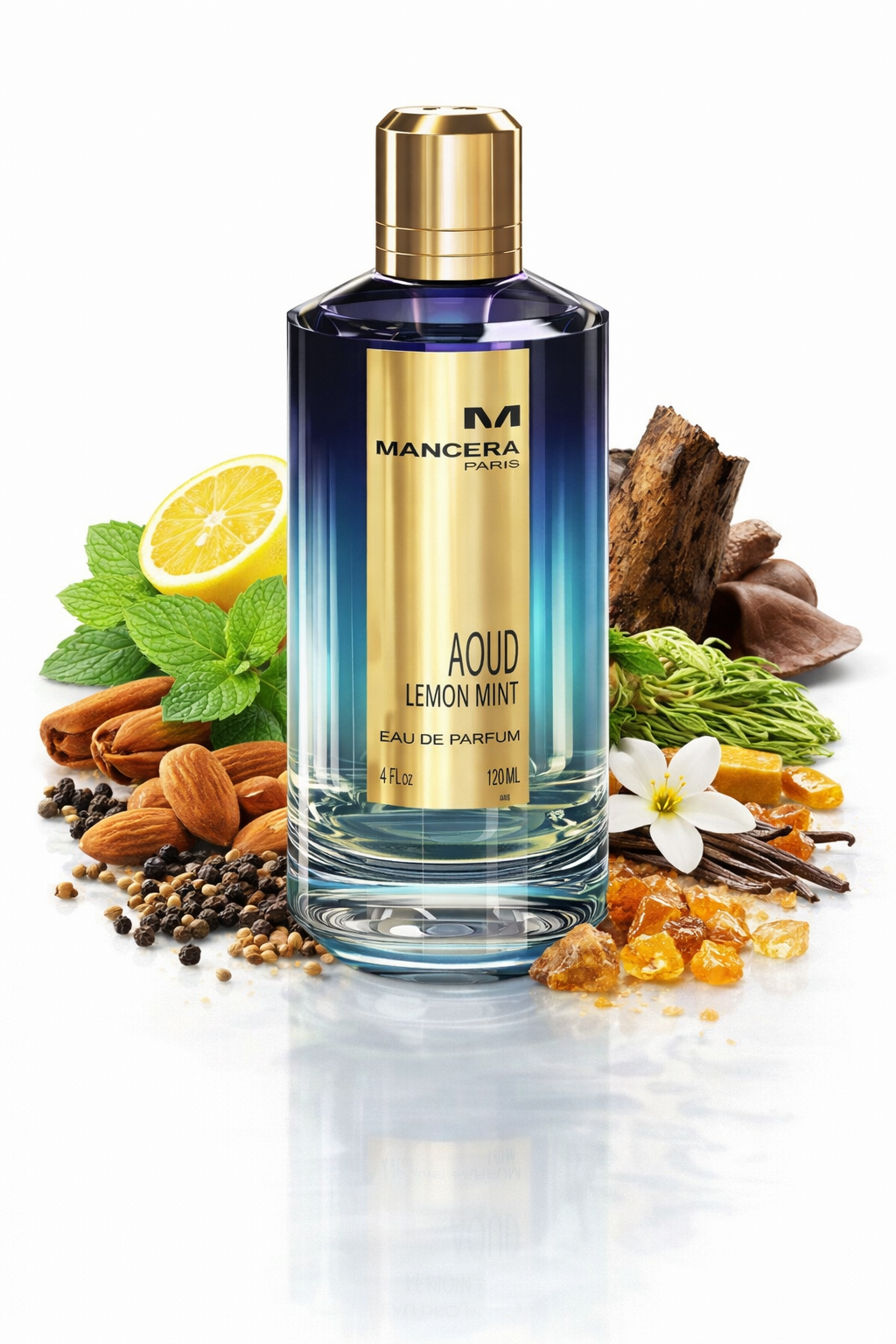 Mancera Aoud Lemon Mint Parfum 120ml zitrisch frisch würzig mit Oud und Leder