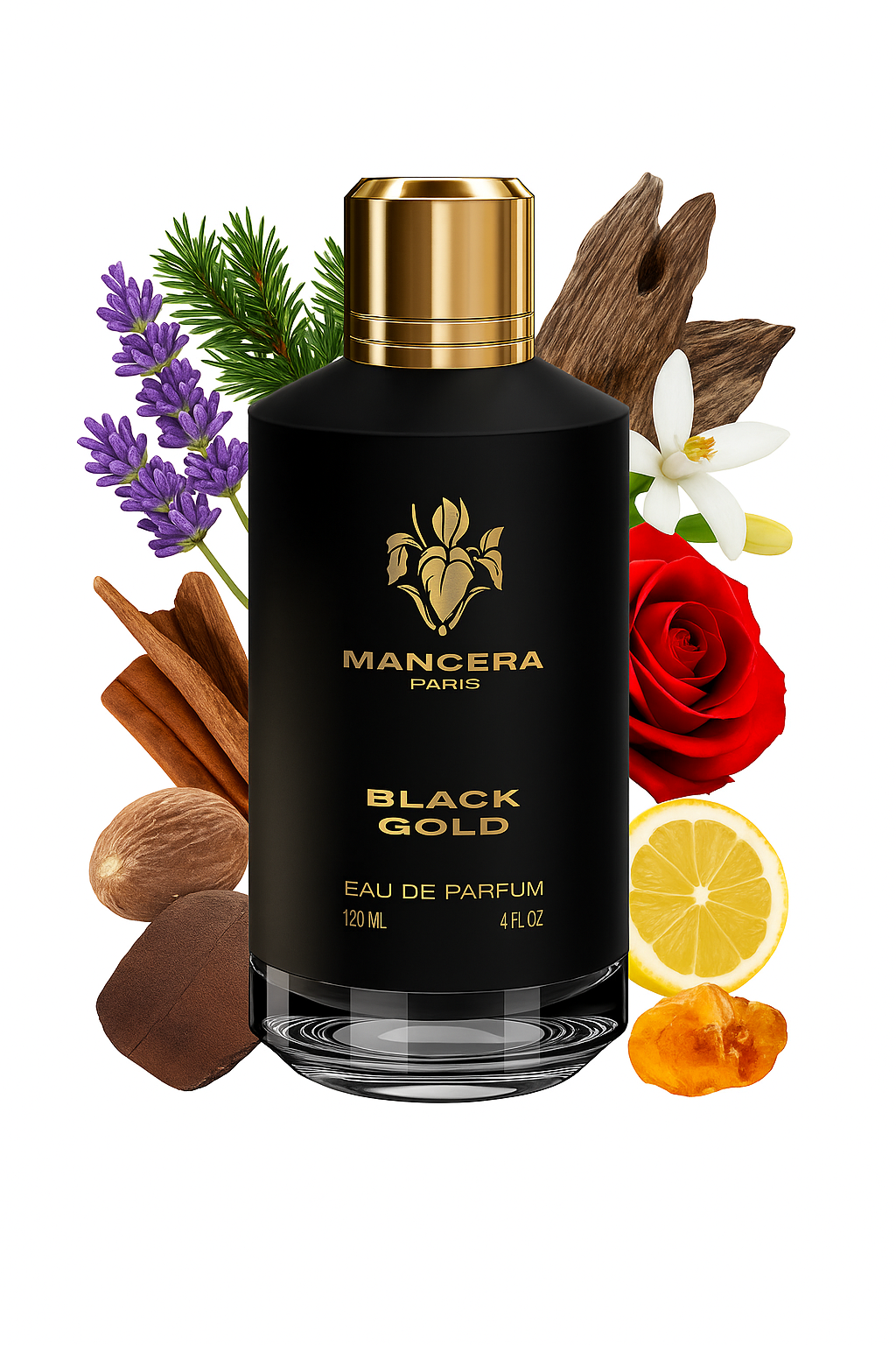 Mancera Black Gold 120 ml – eleganter Duft mit Oud, Lavendel und Vetiver – würzig, frisch und luxuriös.

Mancera Black Gold Original – orientalisch-holziger Duft für Männer mit Amber, Leder und Patchouli – stark und verführerisch.

Mancera Black Gold Eau de Parfum – Duft mit Lavendel, Zitrusfrüchten und Leder – elegant, tief und maskulin.