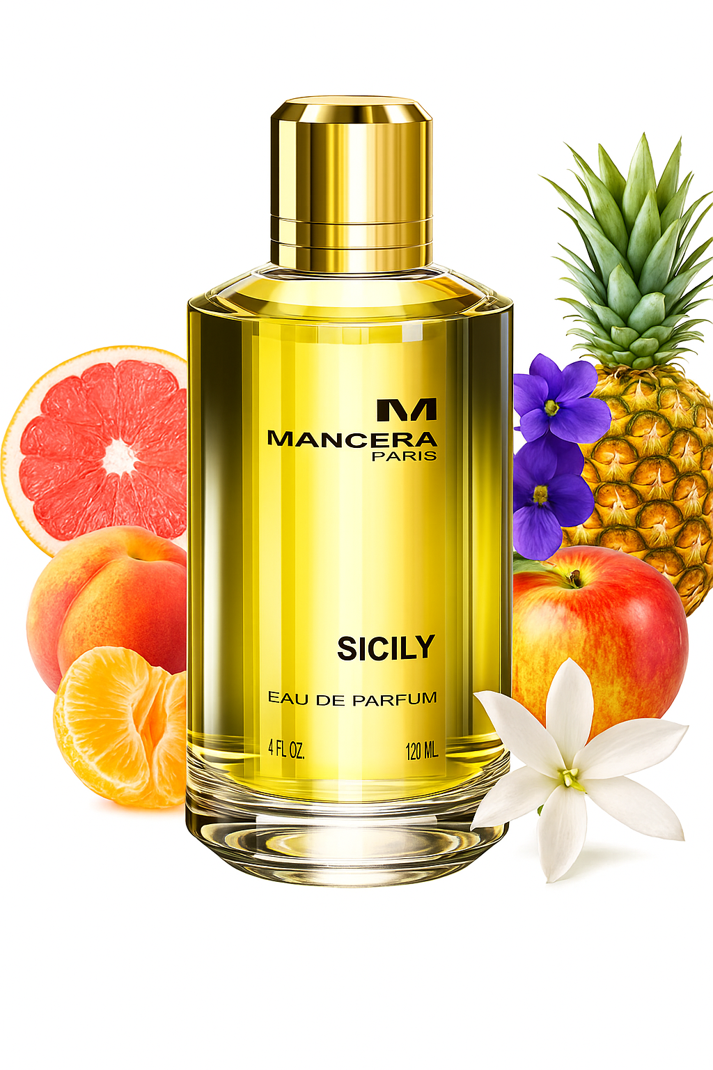 Orientalisch-mediterranes Parfum Mancera Sicily – fruchtig, floral und elegant – ideal für warme Tage.

Mancera Sicily Eau de Parfum – Duft mit Ananas, Pfirsich und Jasmin – sommerlich, elegant und harmonisch.

Mancera Sicily Parfum 120 ml – luxuriöser Zitrusduft mit weißem Moschus – frisch, floral und anziehend.