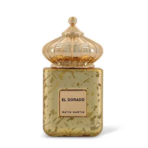 „El Dorado von Matin Martin – 100-ml-Flakon aus der Nischenparfum-Kollektion, fruchtig-floraler Duft mit warmen holzigen Noten. Enthält Fenchel, rote Früchte, Weihrauch, Jasmin, Osmanthus, Pfirsich, Moschus, Rose und Sandelholz.“