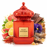 Matin Martin Silky Saffron Duftbeschreibung Leder Iriswurzel Vetiver Sandelholz
Silky Saffron Eau de Parfum 100ml würzig frischer Duft mit Safran und Leder
Matin Martin Parfum Silky Saffron 100ml orientalisch holzig mit Cashmeran