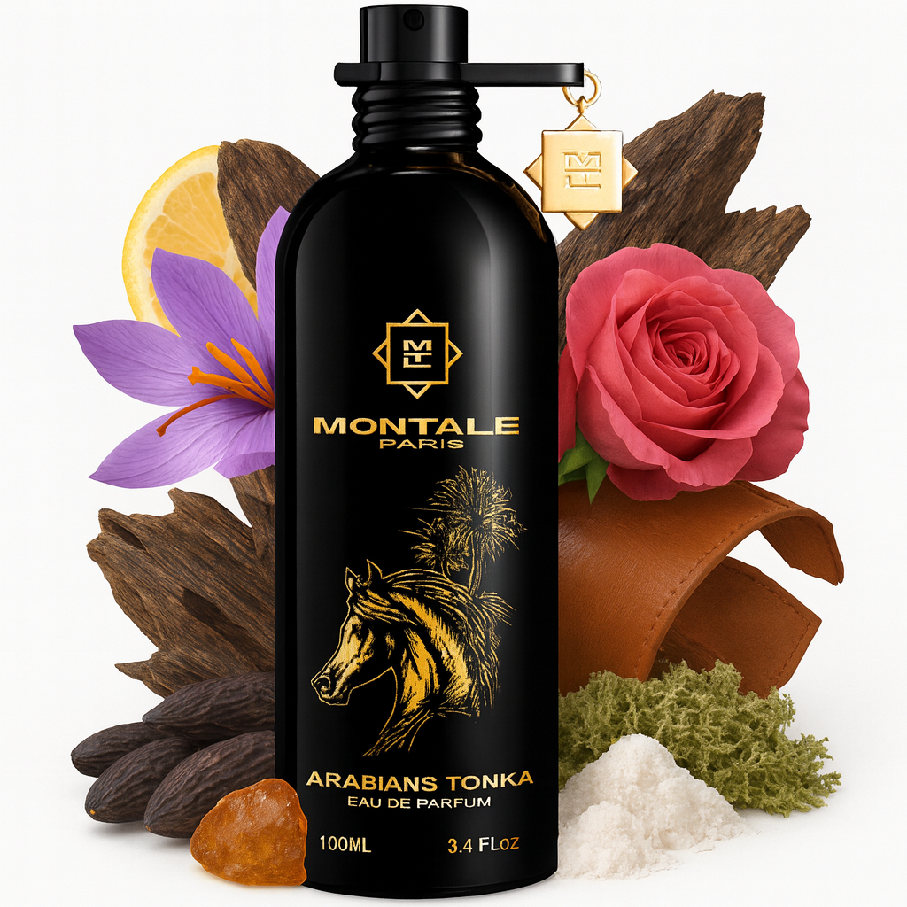 Arabians Tonka Montale 100 ml – intensiver Nischenduft mit Safran und nepalesischem Oud

Montale Arabians Tonka Parfum – süß-warmes Oud-Parfum für Herbst und Winter

Montale Arabians Tonka Luxusduft – Tonkabohne, Amber und weißer Moschus

Arabians Tonka von Montale – langanhaltendes Eau de Parfum mit Leder und Rose