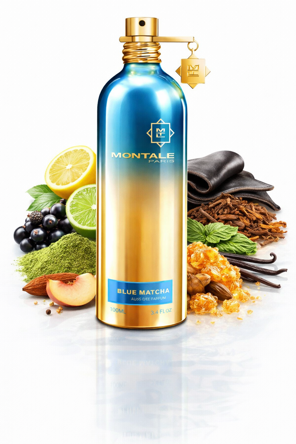 Montale Blue Matcha Parfum 100ml würzig led­riger Duft mit Tabak und Zedernholz
