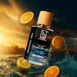 Detailaufnahme des The Dua Brand Gone Swimming Extrait de Parfum 34 ml – luxuriöser Duft mit maritimer Frische, kristallklaren Aquatiknoten, Zitrusfrüchten und langanhaltender Extrait-de-Parfum-Konzentration.