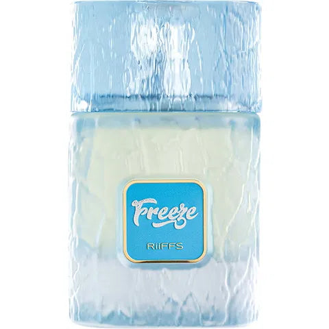 Riffs Freeze Extrait – moderner zitrisch-floraler Duft, Bergamotte, Jasmin, Amber, Moos – Produktbild helles Setting

Riffs Freeze Parfum – frischer, grüner Duft, Veilchen und Kaschmirnoten auf warmer Amberbasis – 100ml Flakon weiße Hintergrundaufnahme

Freeze Eau de Parfum von Riffs – aquatisch-frischer Duft mit Zitrus, Jasmin und Moschus – hochwertiges Produktfoto