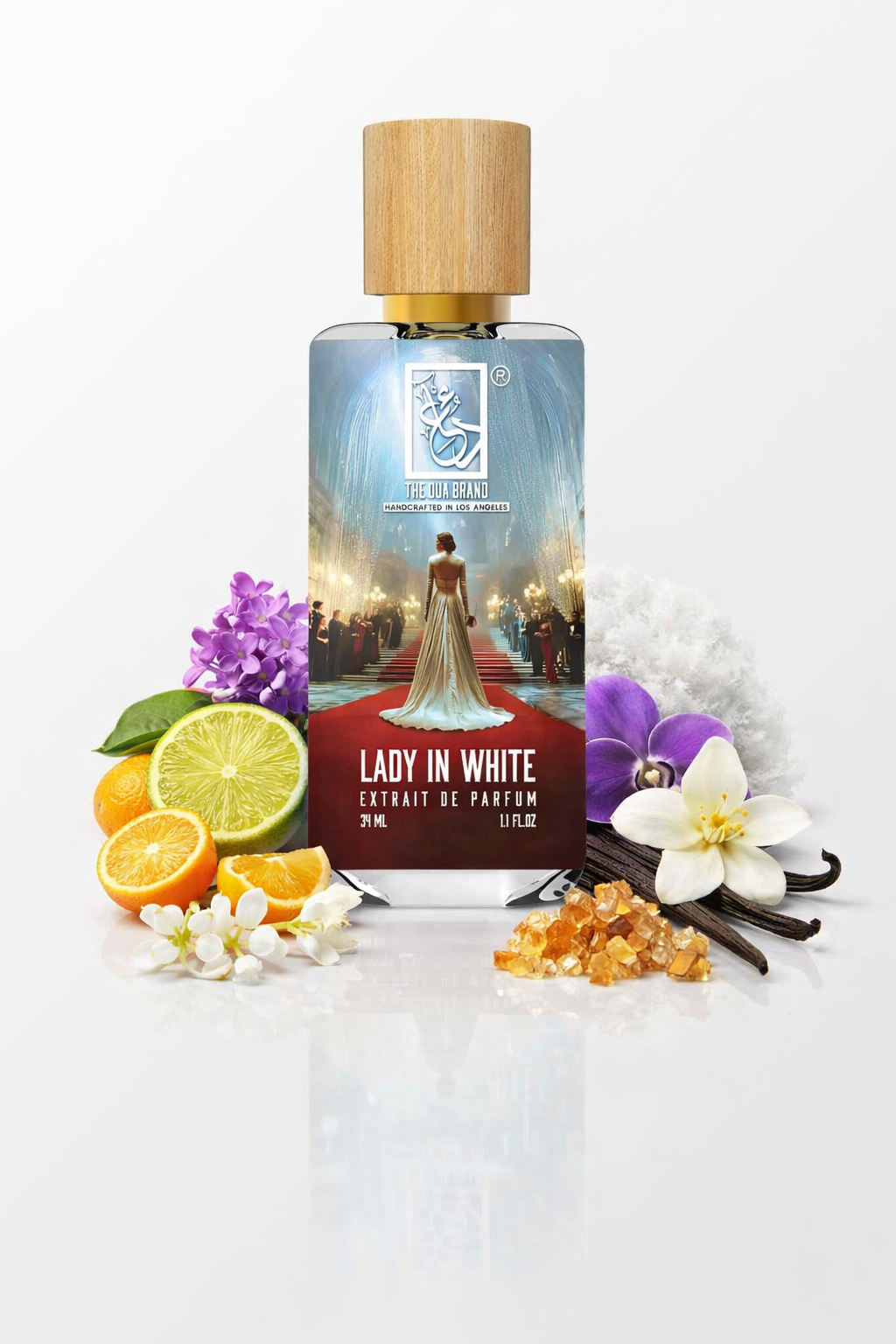 The Dua Brand Lady In White Parfumflakon 34ml süßer blumiger cremiger Duft mit Vanille und Moschus

The Dua Brand Lady In White Eau de Parfum 34ml Duft mit Kumquat Limette Iris Jasmin und Vanille

The Dua Brand Lady In White Parfum 34ml Damen Duft süß pudrig blumig mit Veilchen und Maiglöckchen