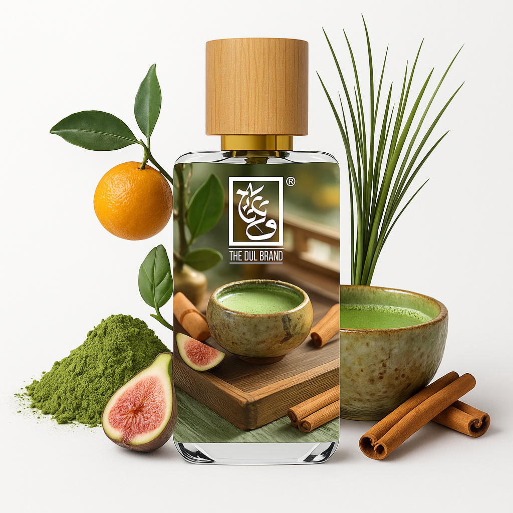 Matcha Ritual Nischenparfum grün holzig

The Dua Brand Matcha Ritual Duft für Entspannung

Matcha Ritual Flakon Nahaufnahme

The Dua Brand Matcha Ritual Detailansicht Parfum Flasche

Matcha Ritual Parfum für Yoga und Alltag