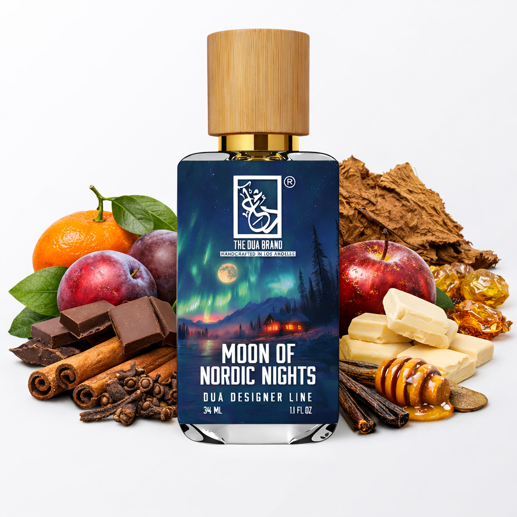 Dua Moon of Nordic Nights 34ml fruchtig gourmand Duft mit Pflaume

The Dua Brand Mond der Nördlichen Nächte 34ml Parfum Mandarine Schokolade

Dua Moon of Nordic Nights Extrait 34ml mit Vanille Amber und Moschus

The Dua Brand Moon of Nordic Nights 34ml Duft mit Tabak Honig