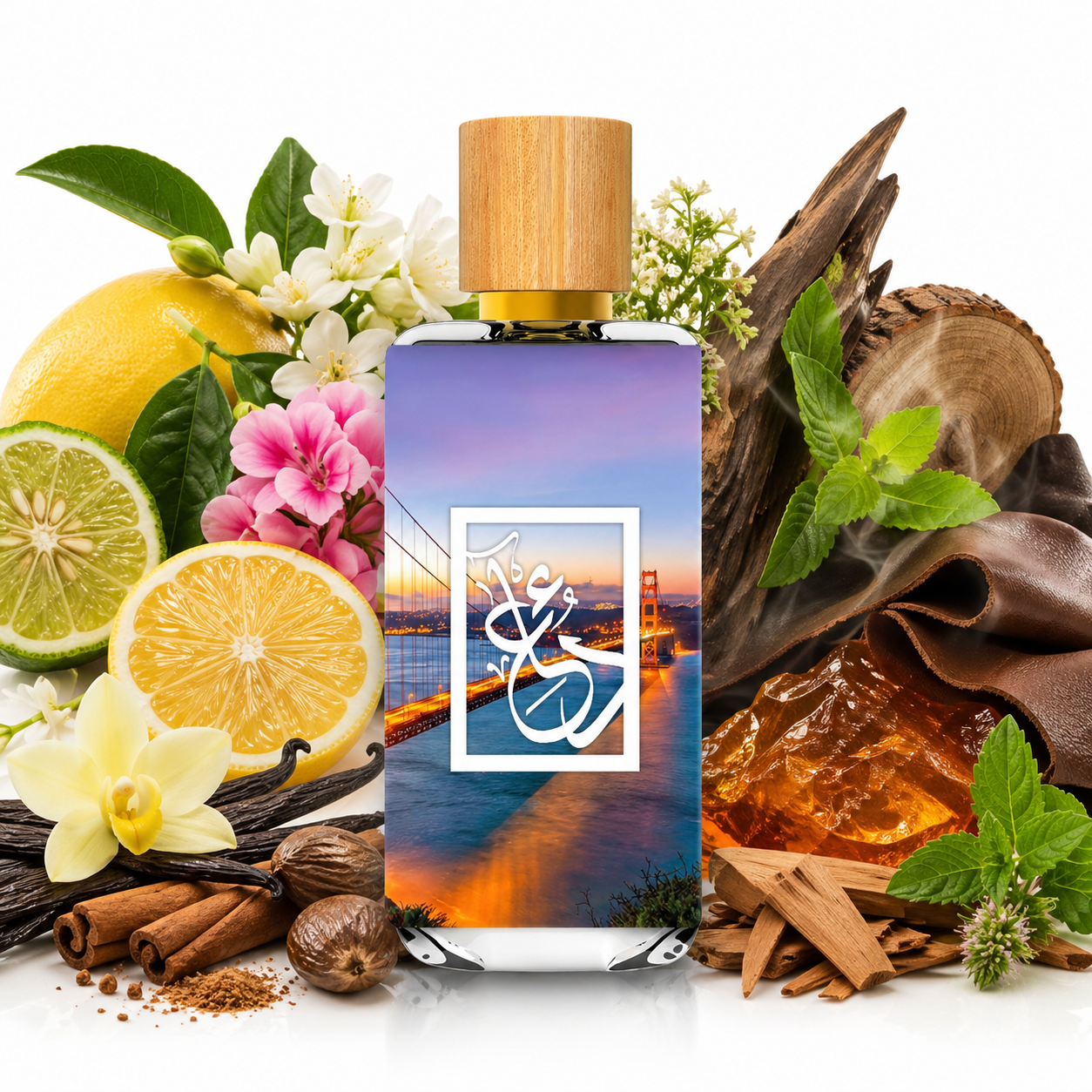 Inspiriert von Roja Parfums Aoud.

San Francisco Sunrise ist vom wichtigsten Aoud-Duft unserer Zeit inspiriert, der von einem der größten Nasen unserer Zeit kreiert wurde. Dua ist stolz darauf, seine Interpretation dieses Meisterwerks zu präsentieren, das von mutigen und mächtigen Persönlichkeiten der Welt 