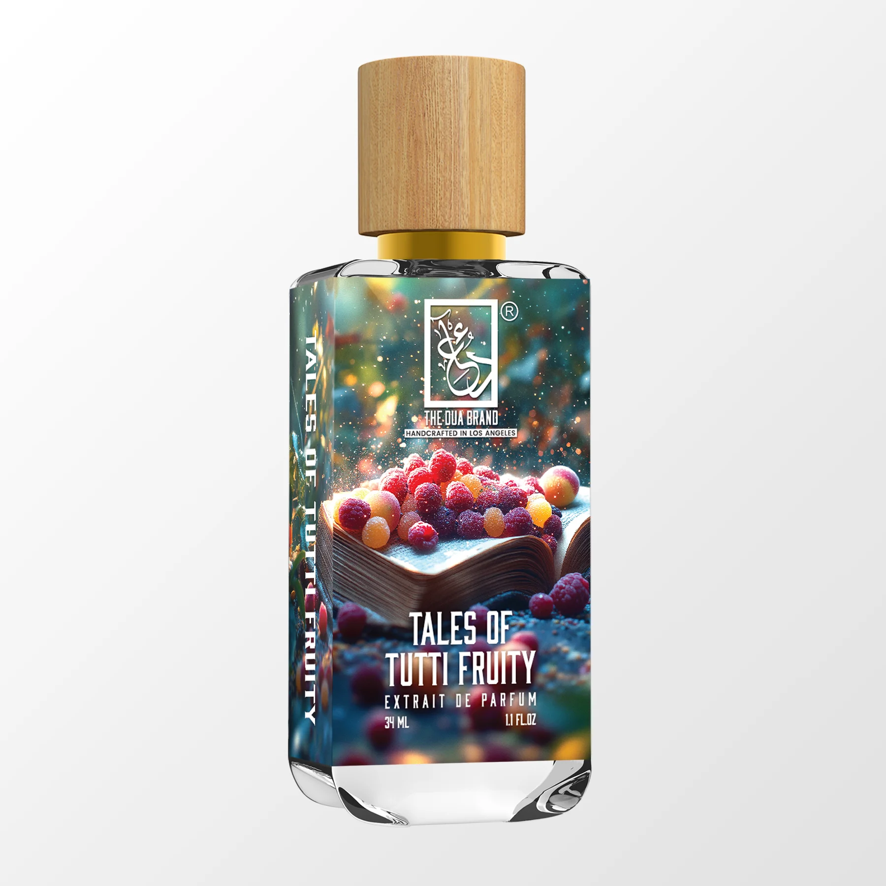 The Dua Brand Tales of Tutti Frutti Duftbild mit Himbeeren, Vanille und kandierten Früchten

The Dua Brand Tales of Tutti Frutti Extrait – cremiger Fruchtduft mit Amber und Patchouli

The Dua Brand Tales of Tutti Frutti Duftalternative – süß, verspielt und langanhaltend

The Dua Brand Tales of Tutti Frutti 34 ml Original – fruchtiger Extrait de Parfum für Damen und Herren