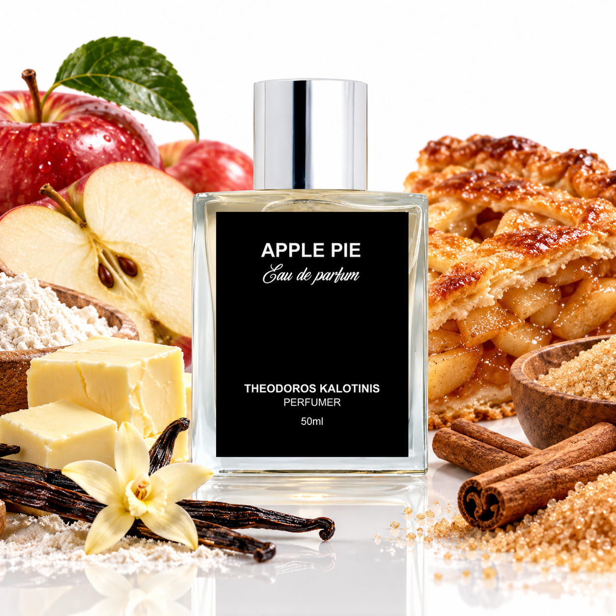 Apple Pie Parfum mit Apfel Butter und Kuchen

Theodoros Kalotinis Apple Pie 50ml online kaufen

Apple Pie Eau de Parfum fruchtig süß würzig

Theodoros Kalotinis Apple Pie Duft mit Kuchen Akkord

Apple Pie Parfum mit Mehl Butter und Vanille