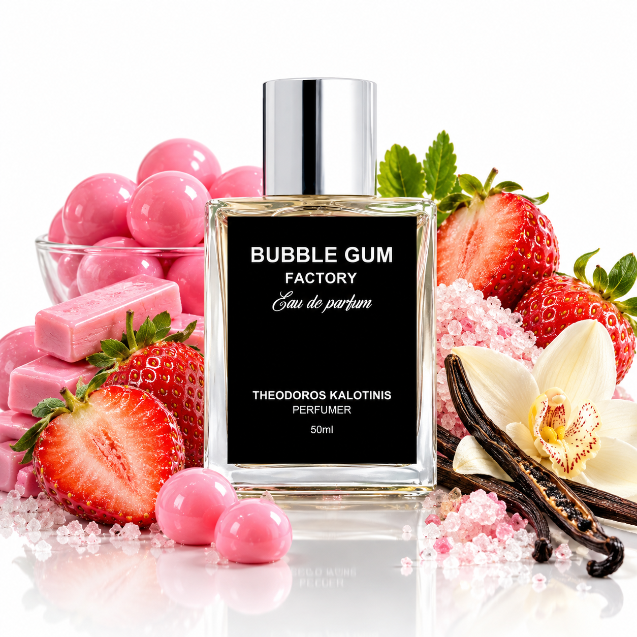Theodoros Kalotinis Bubble Gum Factory Unisex Parfum 50ml
Bubble Gum Factory süßes fruchtiges Kaugummi Parfum
Theodoros Kalotinis Bubble Gum Factory Parfum Flakon 50ml
Bubble Gum Factory außergewöhnlicher Candy Gourmand Duft