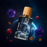 Detailaufnahme des The Dua Brand Apollo Extrait de Parfum – luxuriöses Nischenparfum mit orientalischen Gewürzen, roten Beeren, Rose, Oud und cremigen Holznoten.