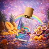 Detailaufnahme des The Dua Brand Rainbow Of Fruits Extrait de Parfum – exklusiver Unisex-Duft mit Kokosnuss, tropischen Früchten, cremiger Vanille und warmem Zedernholz für Frühling und Sommer.