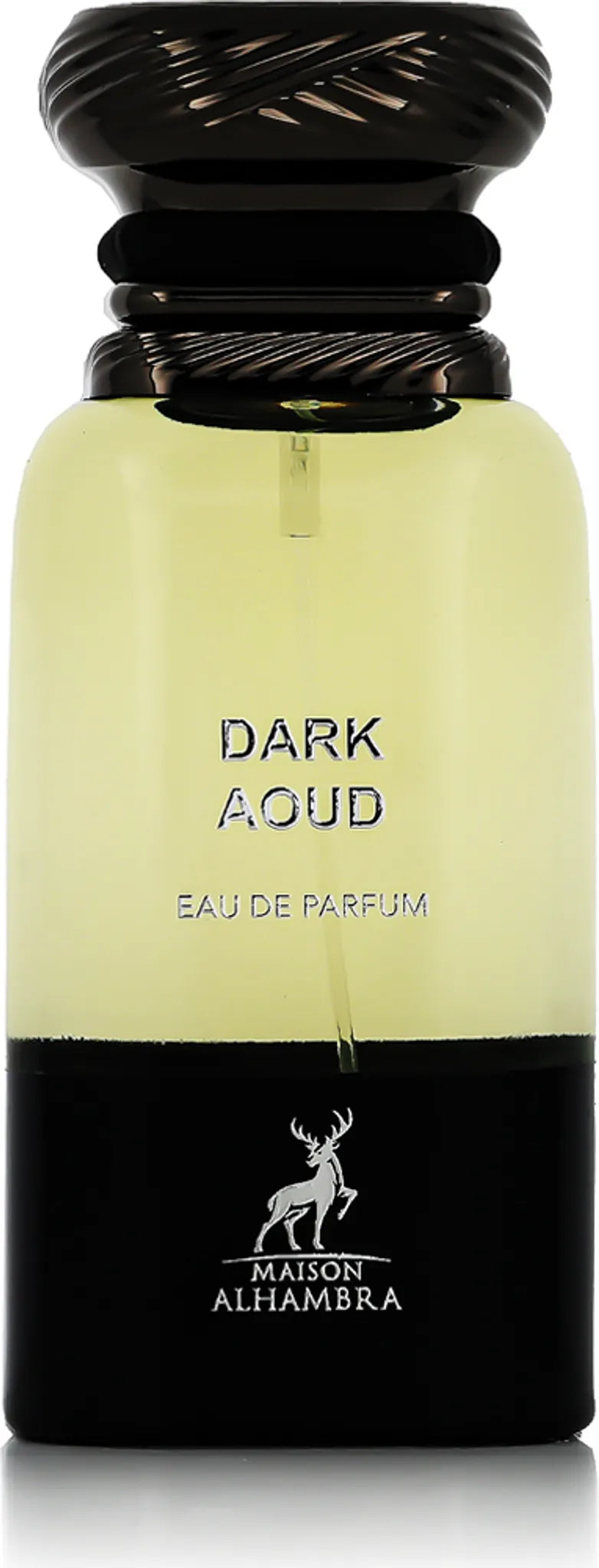 Seitliche Ansicht von Maison Alhambra Dark Aoud 80 ml – intensiver orientalischer Duft mit warm-holzigem Profil
