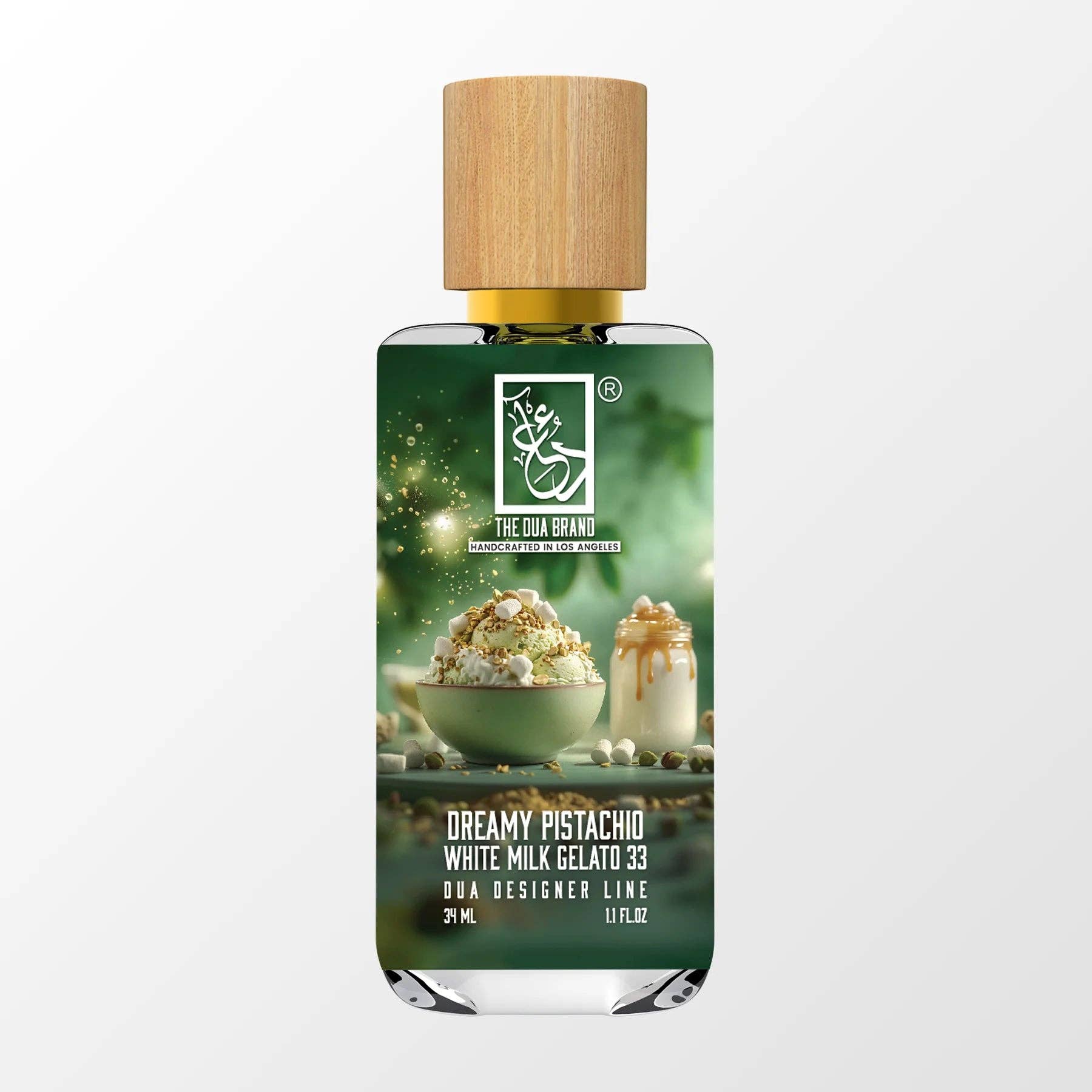 Duftnoten Pistazien, Vanille, Haselnuss, Kakao und weißer Moschus – Träumiges Pistazien-Weiße-Milch-Gelato 33 Parfum – cremig und warm