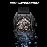 richard mille schwarz. Uhr, Kautschuk, Automatisch, keine Batterie,  Abmessungen: 42.7 mm x 16.15 mm Uhrwerk: Japanisches Original 9015 mechanisches Uhrwerk Funktionen: Stunden, Minuten, Sekunden Zifferblatt: Hohles Zifnschatten, Ergonomisches Design, basierend auf der gebogenen Form, die für das Handgelenk geeigns Design 