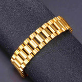 Goldfarbenes Edelstahl-Armband mit Präsidenten-Design von Rolex - verleiht Ihrem Handgelenk einen Hauch von Luxus" "Rolex-inspiriertes Armband in Goldfarbe aus hochwertigem Edelstahl - ein zeitloses Accessoire für stilbewusste Träger" "Goldfarbenes Edelstahl-Armband im ikonischen Präsidenten-Stil - perfekte Kombination aus Stil und Beständigkeit"