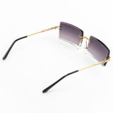 Retro, Sonnenbrille, Gold, Cartier, Lila, Blau, Geld Schwarz, Braun, Mode ,Schmuck, Styler randlose Rahmen und die feinen Metallbügel lassen diese Sonnenbrille sehr schick aussehen. Das einfache und kompakte Design lässt unsere Brille sehr stilvoll und exquisit aussehen. Diese Bonbonfarbene Sonnenbrille kann mit vielen Outfits verwendet werden. Es ist eine großartige Wahl für Ihr modisches Alltagsaccessoire.